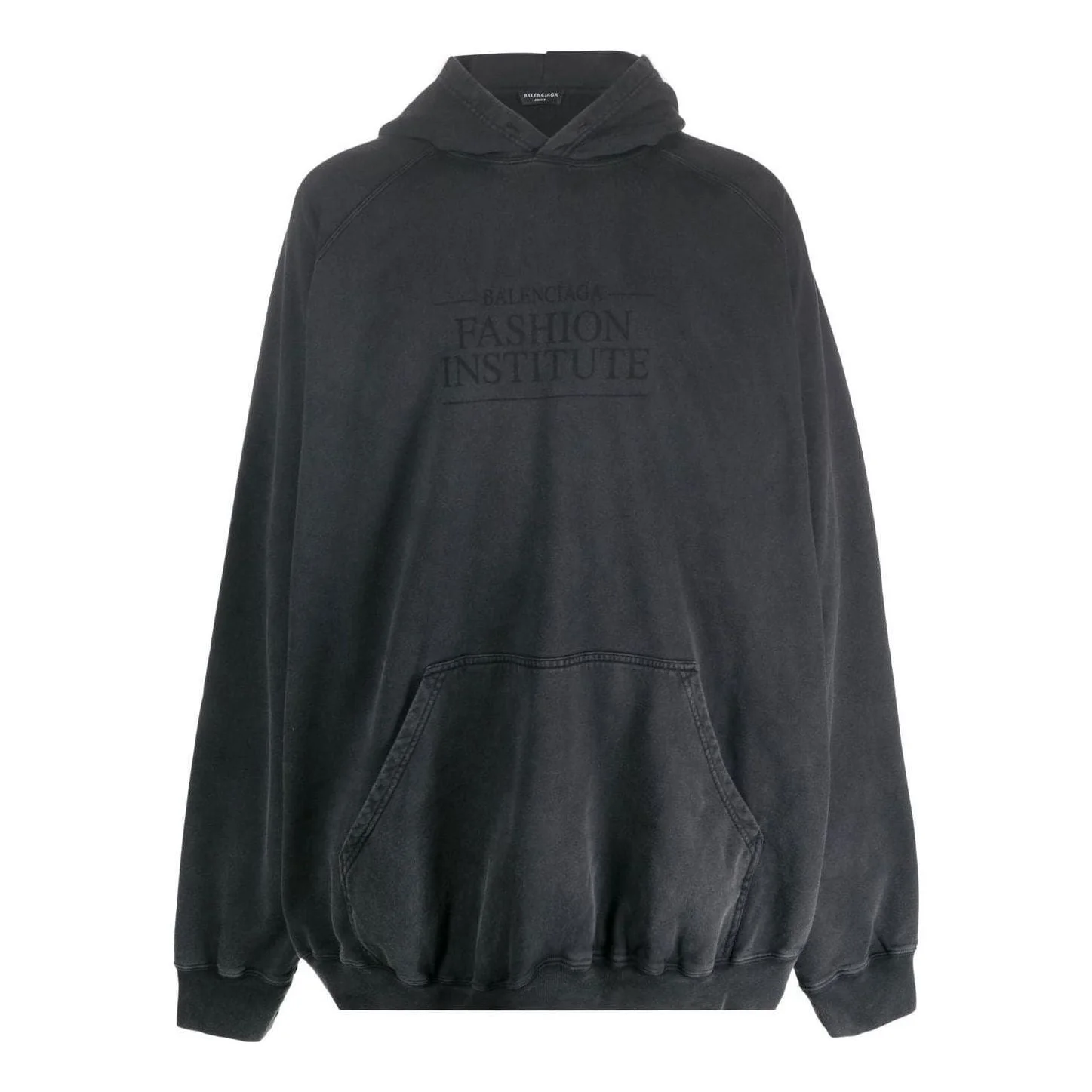 Balenciaga Fashion Institute Oversized Hoodie 'Washed Black' 697879TMVK18190 - 1