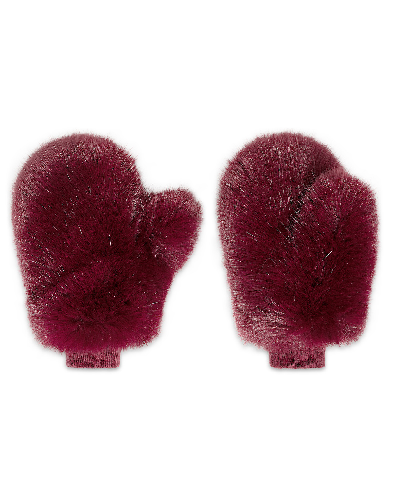 Faux Fur Oversized Mittens - 5