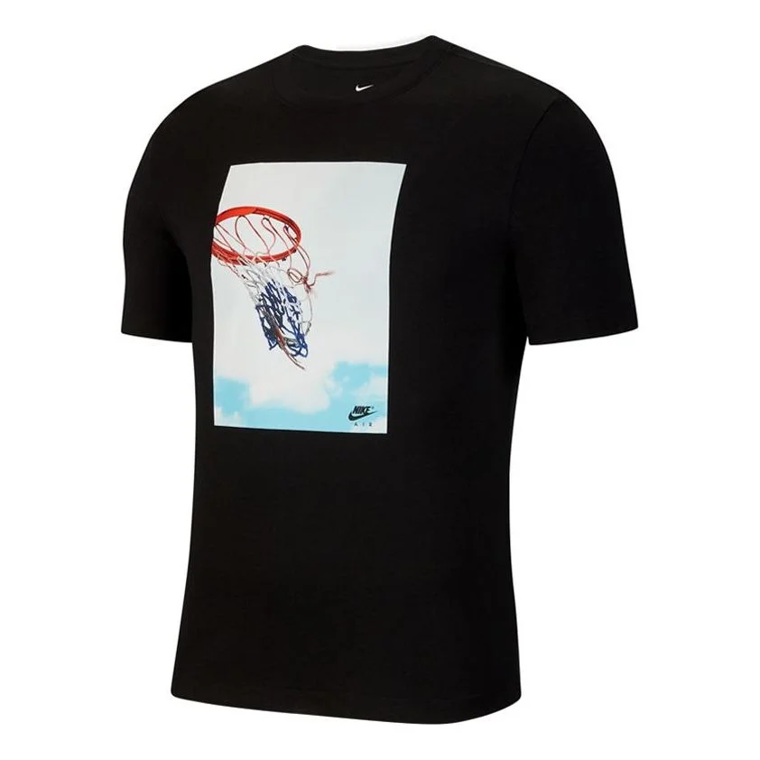 Nike Basketball Printing Sports Round Collar Male Black CK9514-010 - 1
