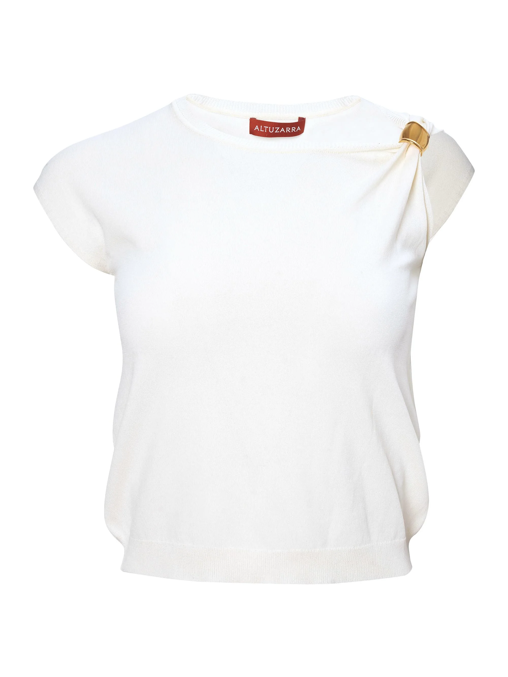 Women's Rinaldi Asymmetric Slash Knit Top - Ivory - 1
