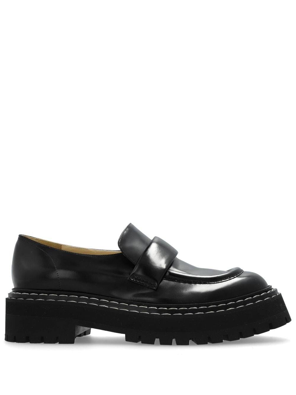 lug-sole leather loafers - 1