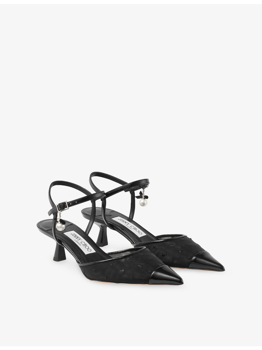Aren SB 45 Mesh and Leather Slingback Heels - 3