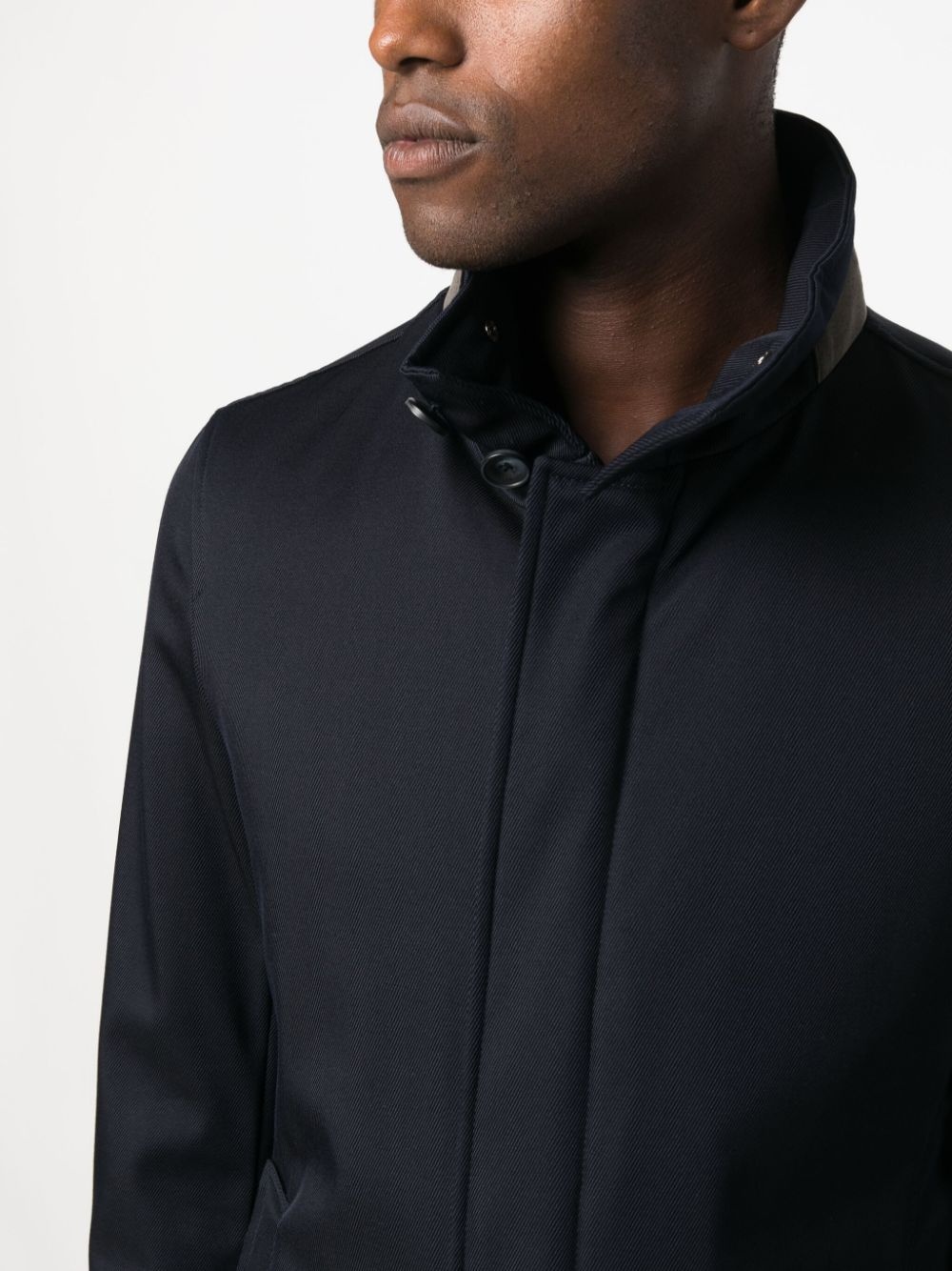 stand-up collar wool jacket - 6