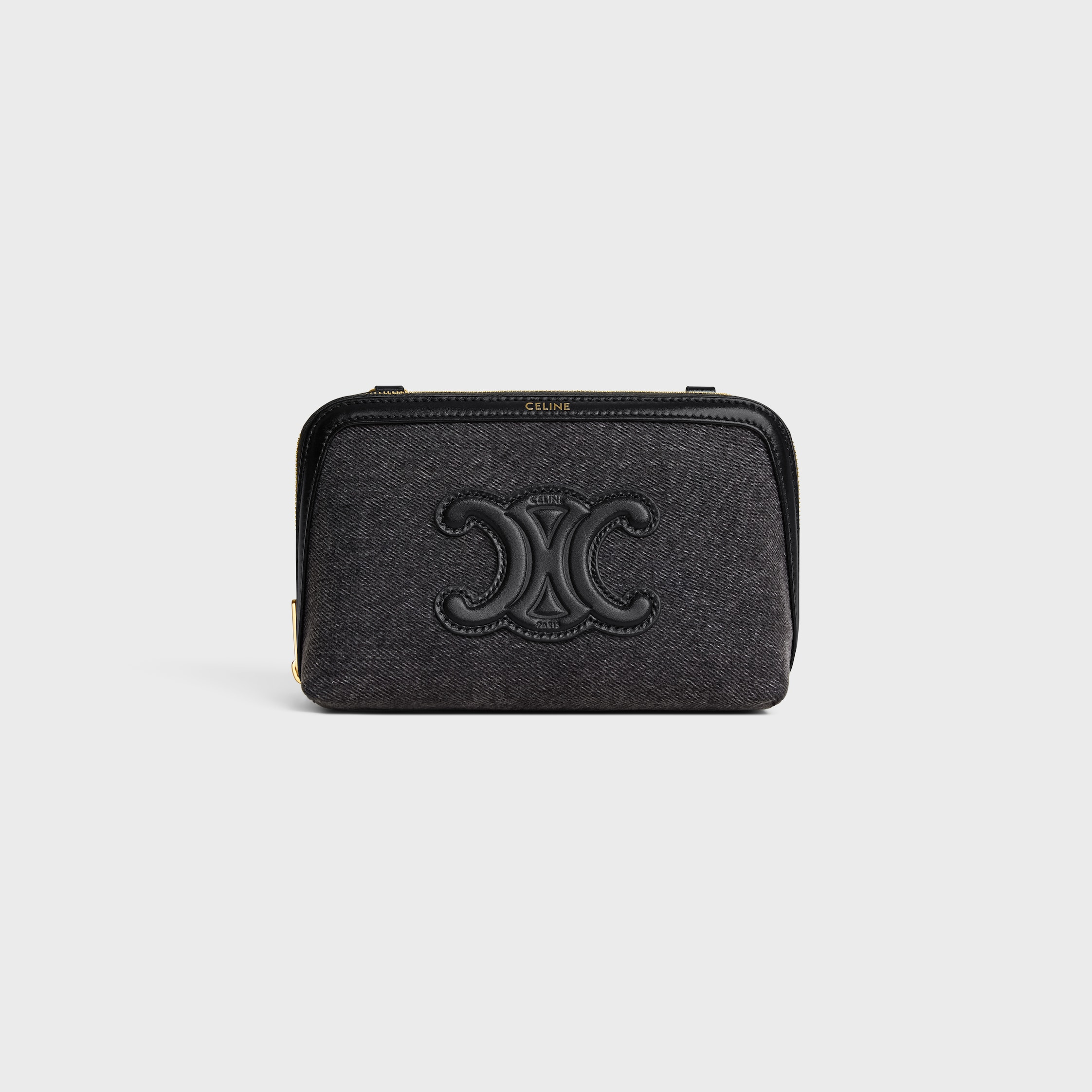 Clutch on Chain Cuir triomphe IN DENIM - 2