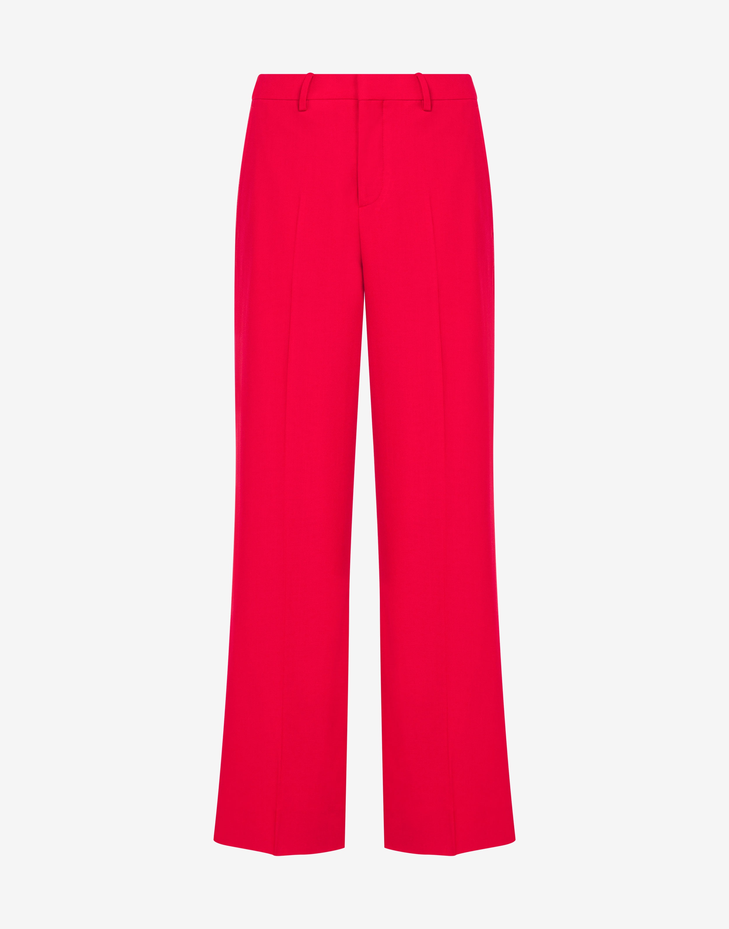 STRETCH GABARDINE WIDE TROUSERS - 1