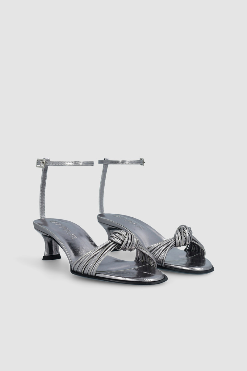 BY FAR EGON INOX EEL EMBOSSED METALLIC LEATHER SANDAL outlook