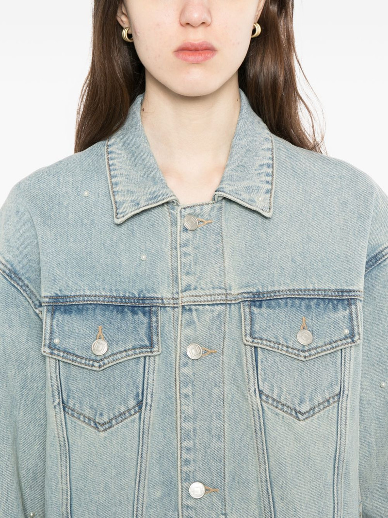 pearl embelished denim jacket 5