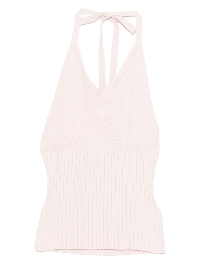 Delia ribbed halter top 1