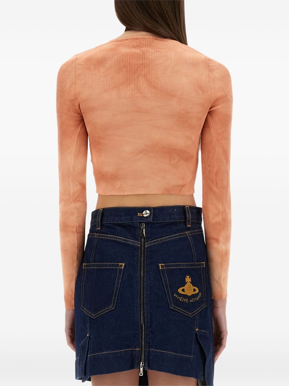 Orb-embroidered crop top - 3