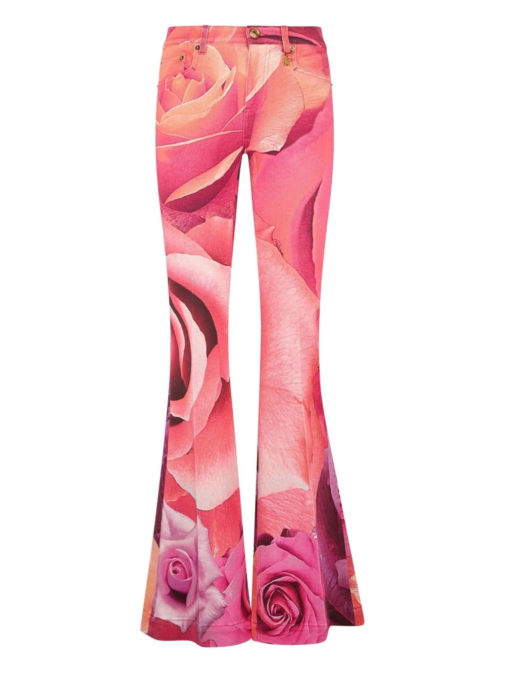 floral-print flared jeans - 1