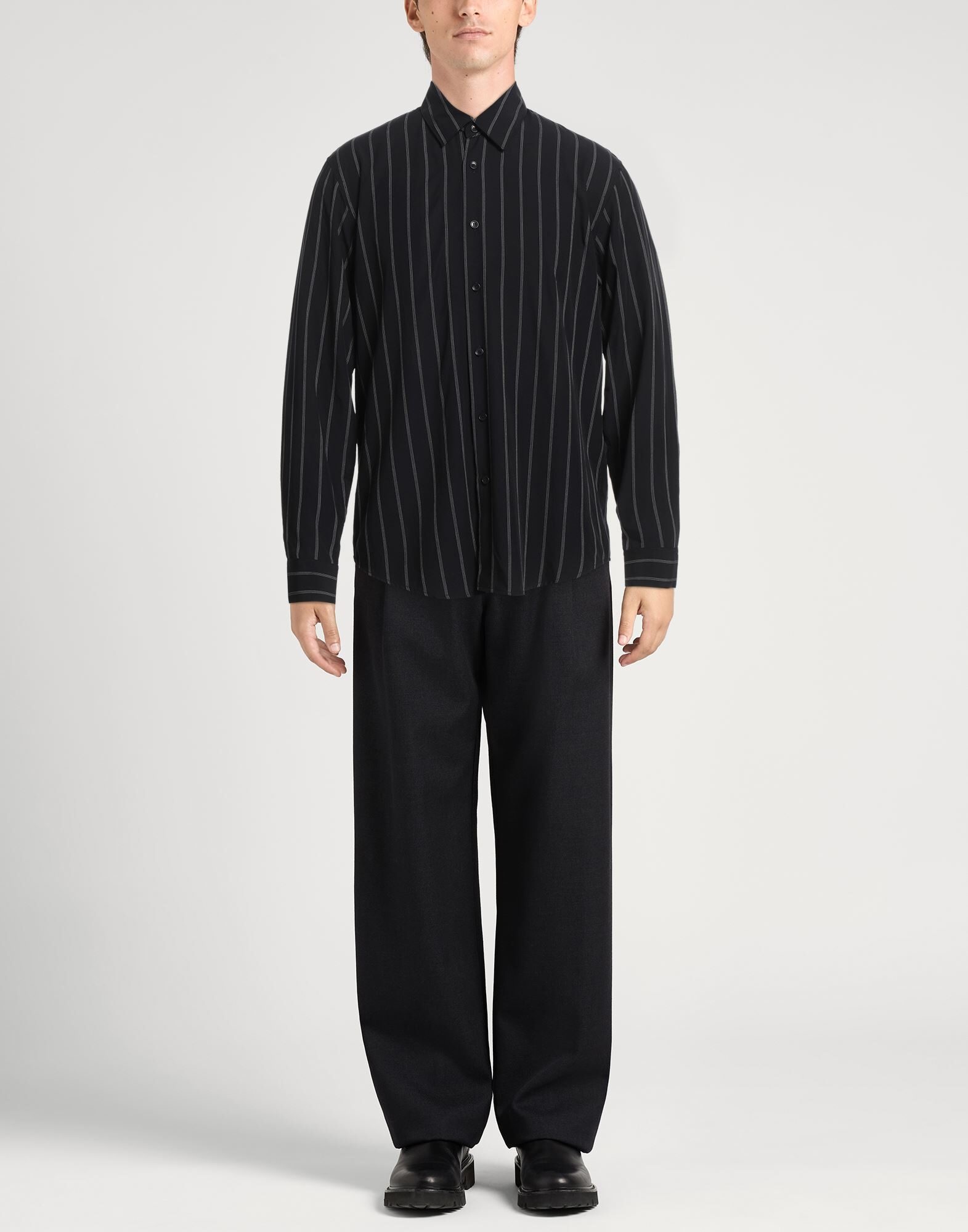 Midnight blue Men's Striped Shirt - 2
