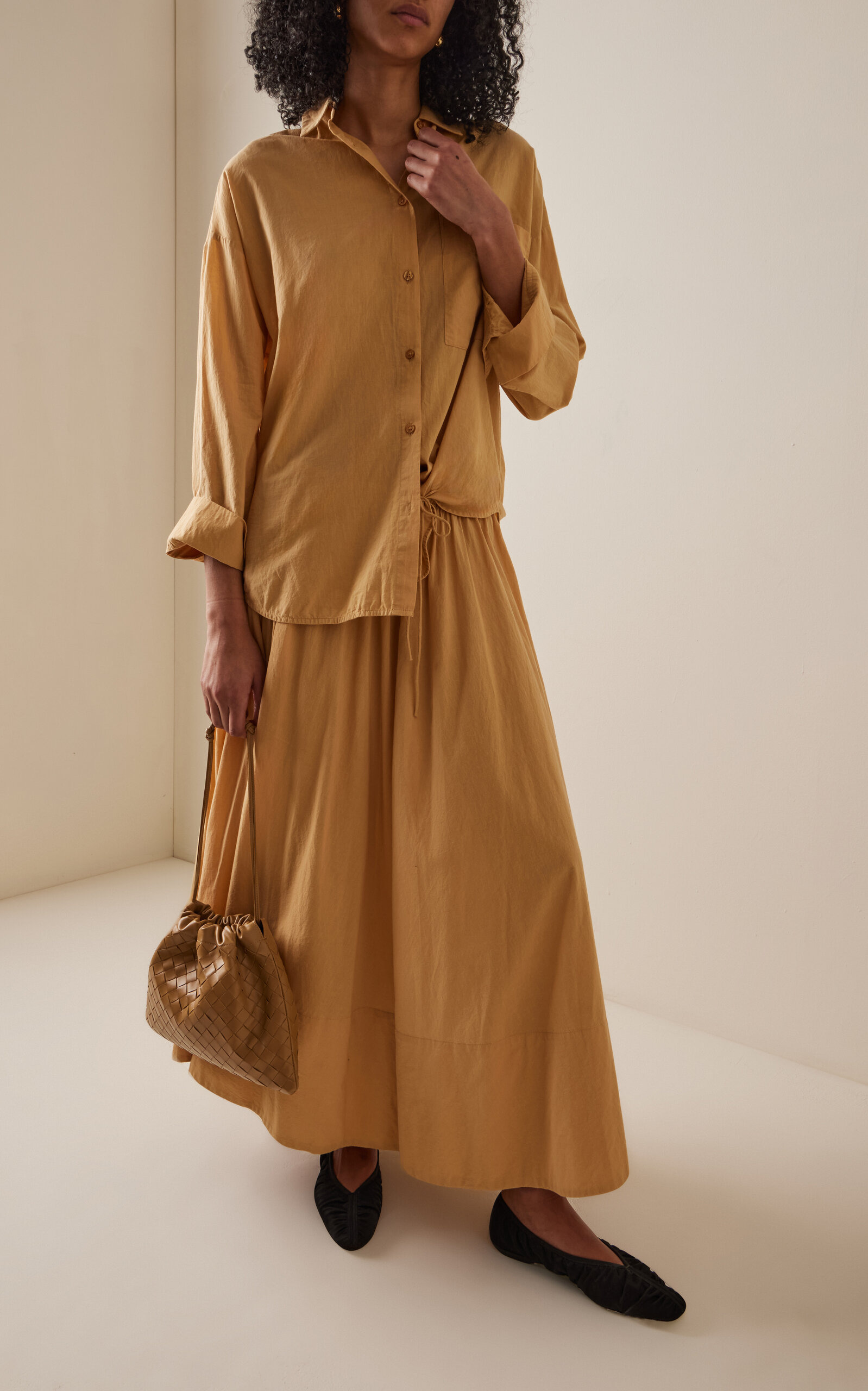Derris Oversized Organic Cotton Shirt brown - 3