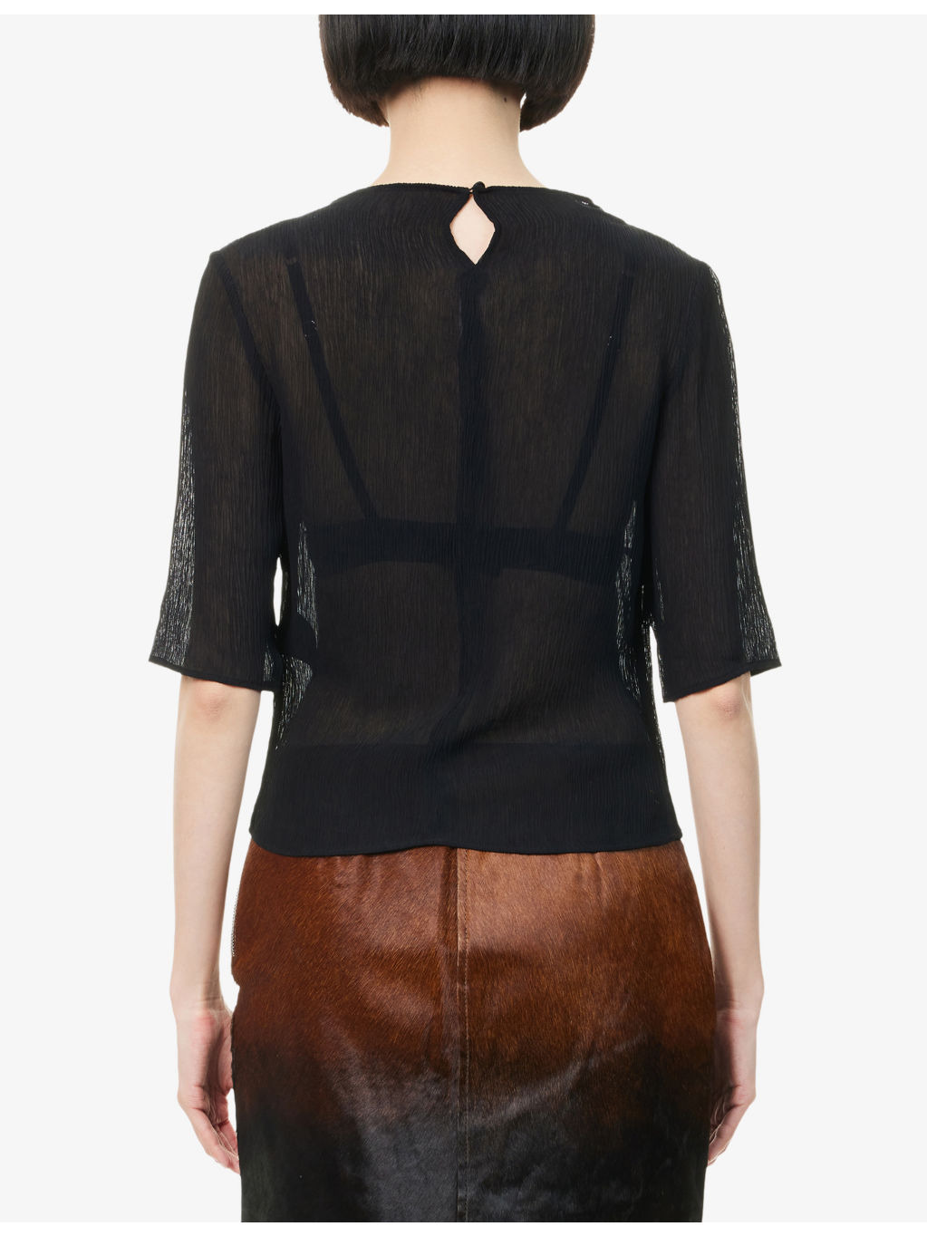 Samiller Short-Sleeves Woven Top - 4