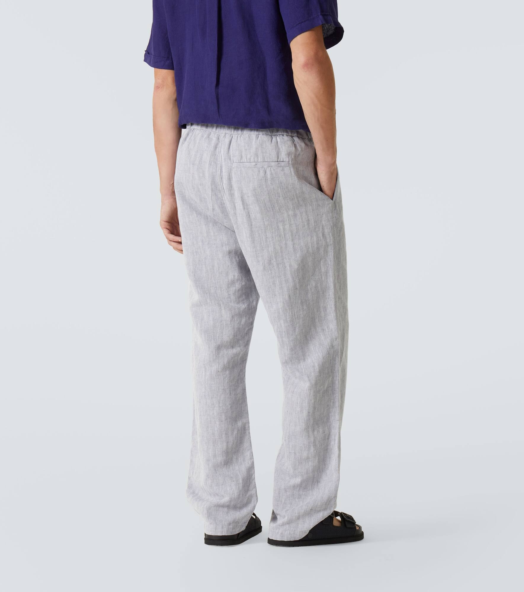 Rocha cotton and linen wide-leg pants - 4