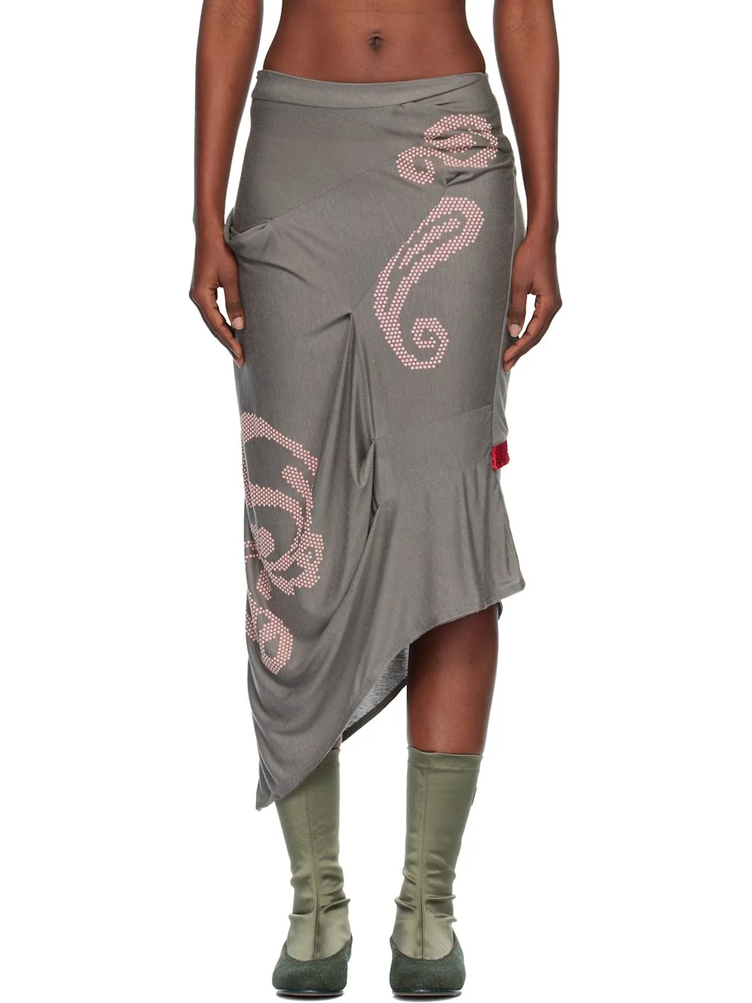 Gray Raven Midi Skirt - 1
