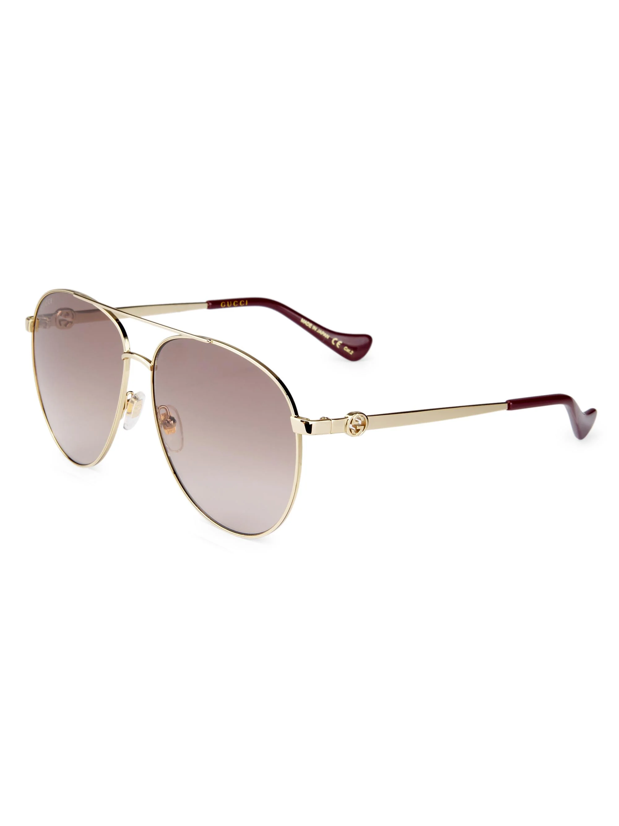 Women's 61MM Pilot Sunglasses - Gold - 1