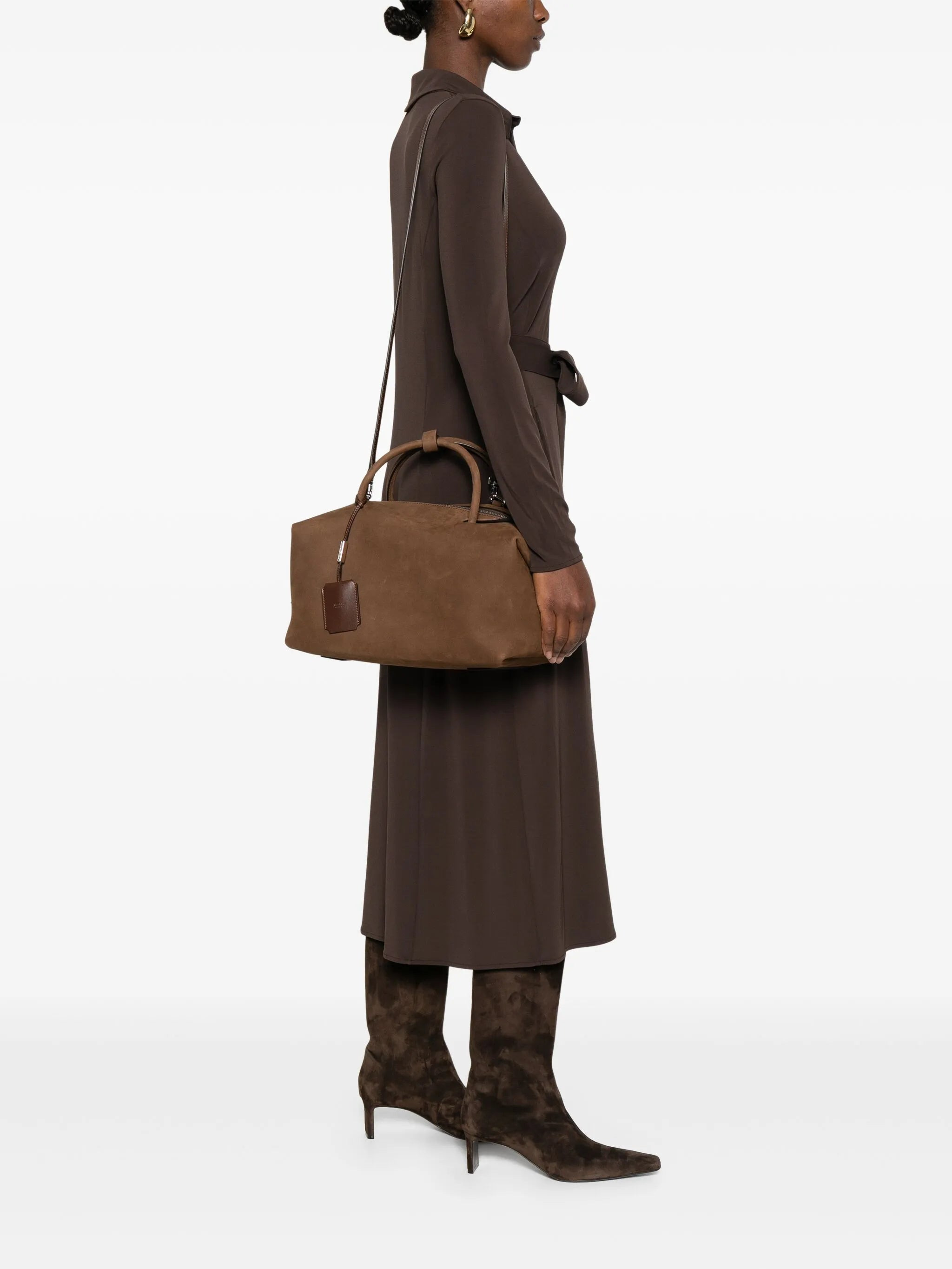 medium suede tote bag - 2