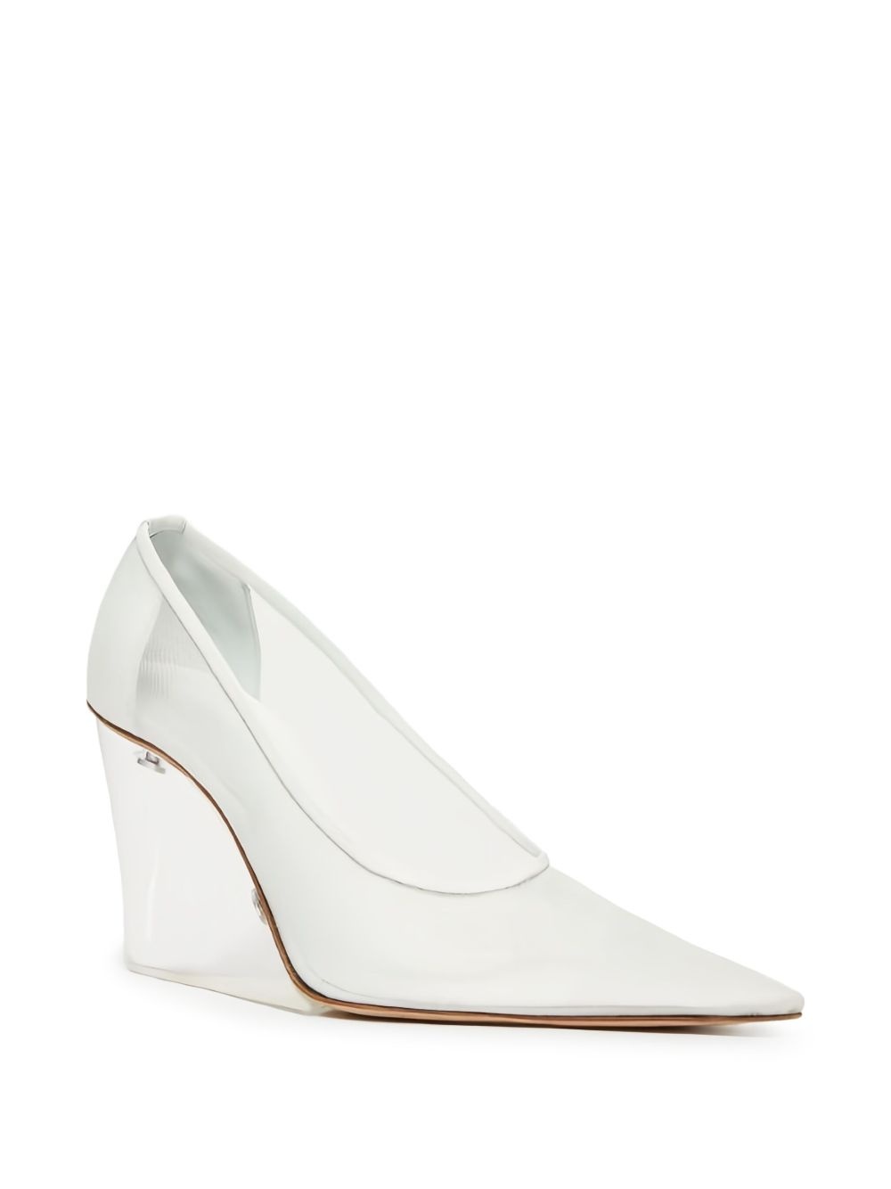 90mm leather wedge platforms - 2