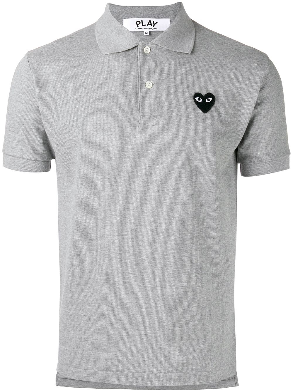 heart patch polo shirt - 1