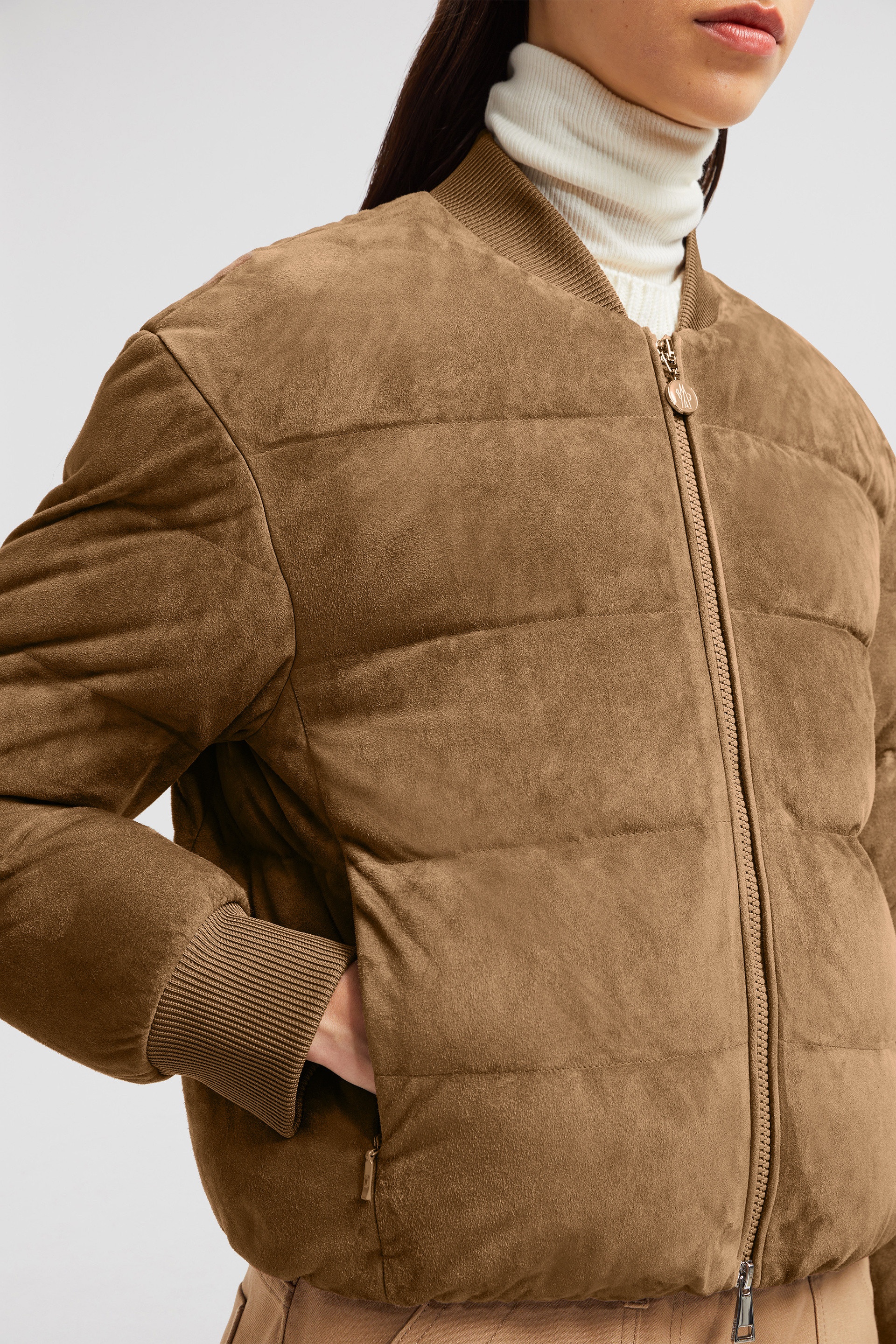 Pollet Suede Down Bomber Jacket - 6