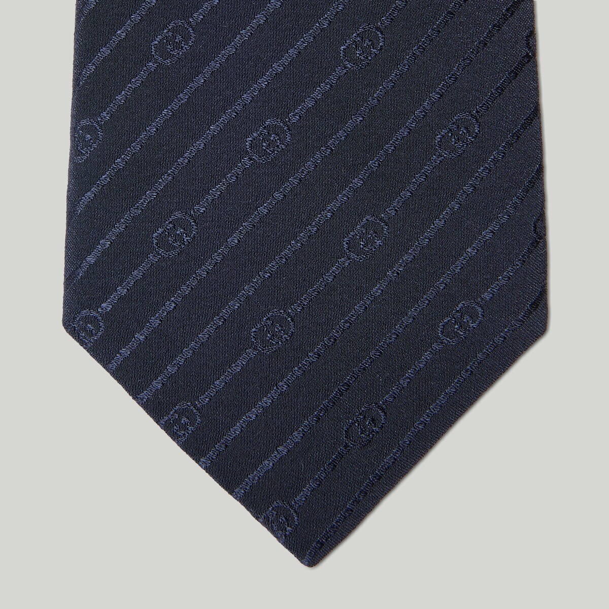 Interlocking G silk crêpe tie - 3