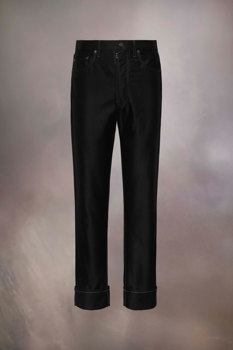 Satin Cotton Trousers - 1