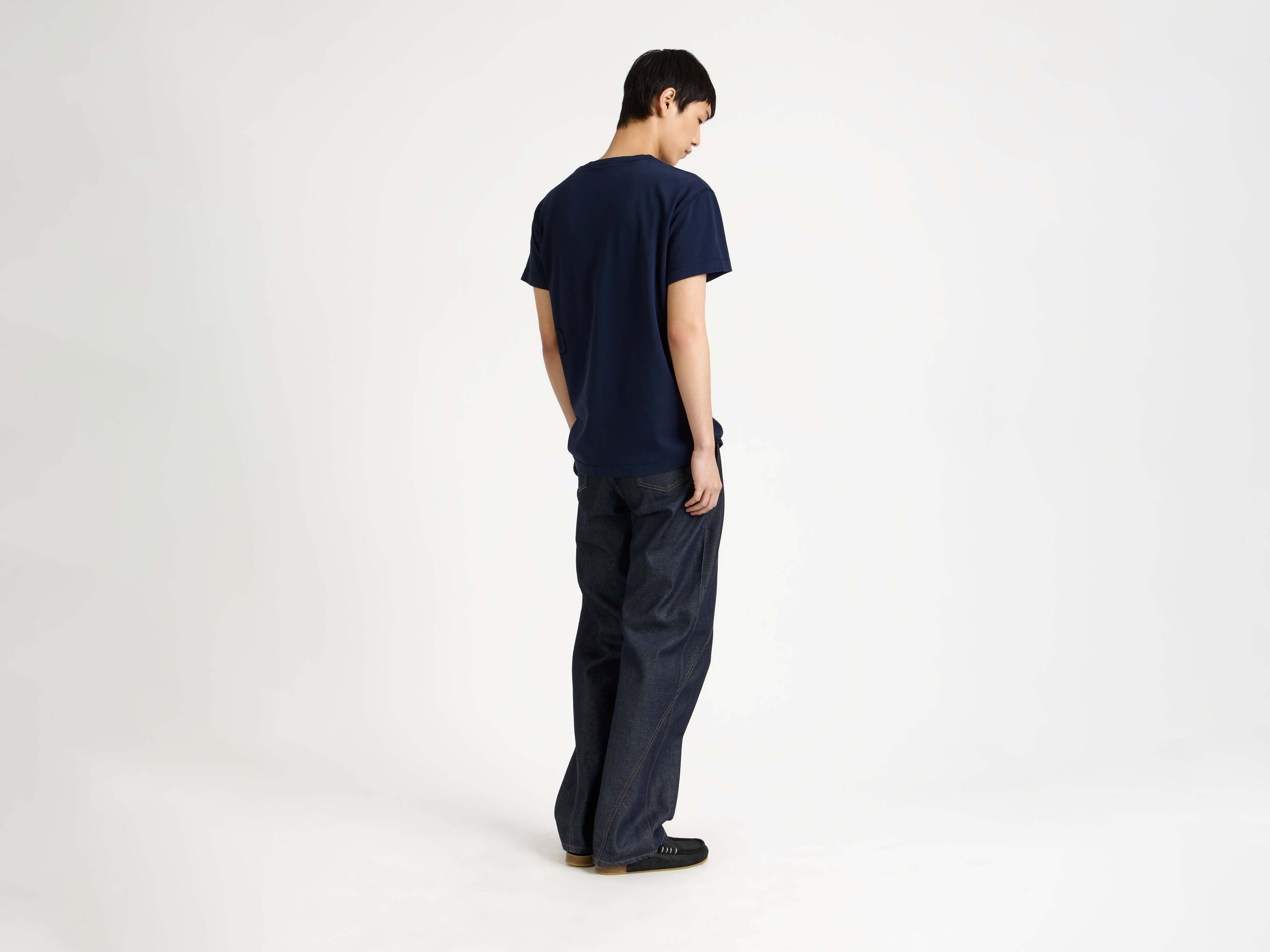 CIRCULAR T-SHIRT IN NAVY - 3