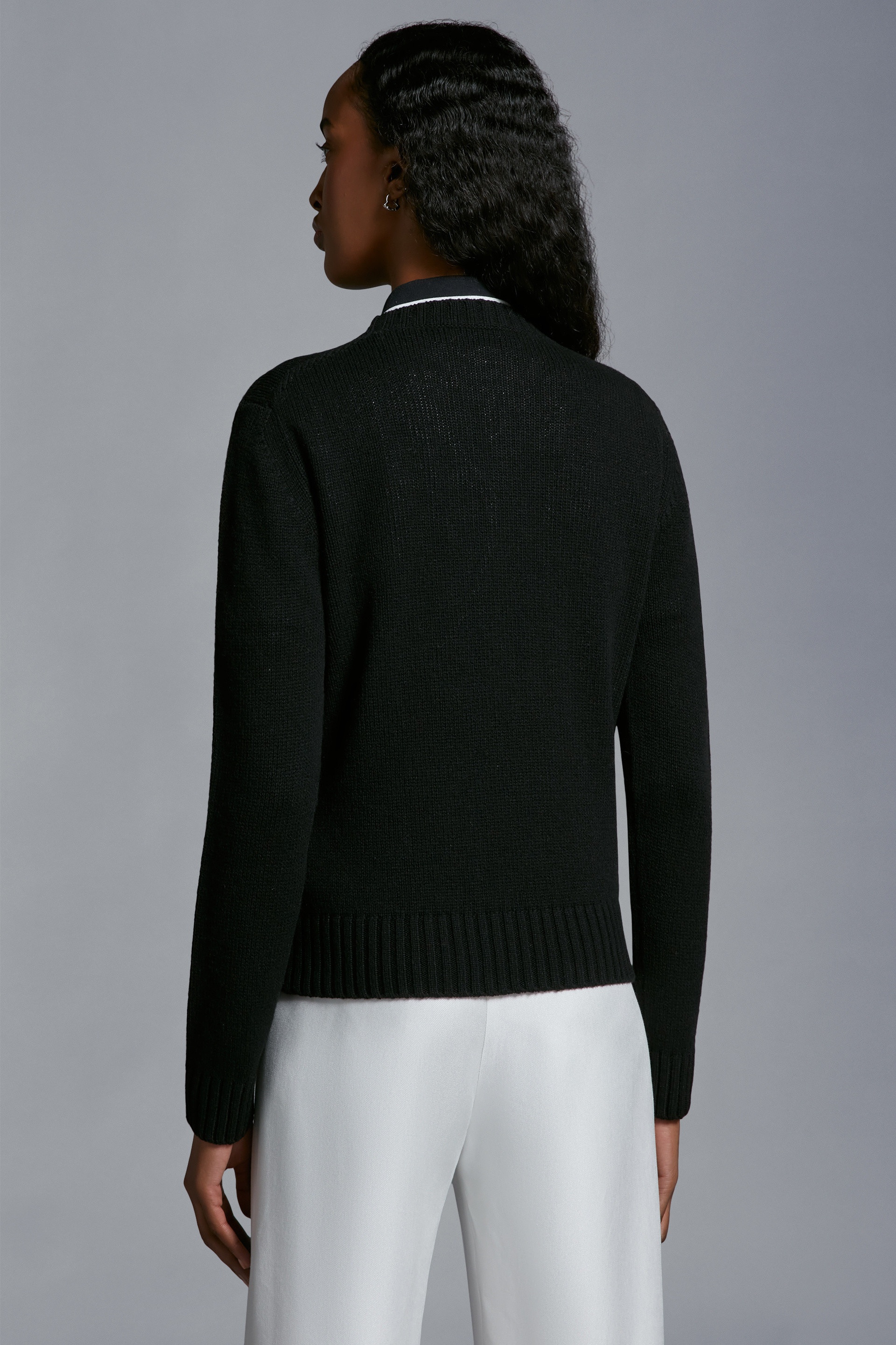 Embroidered Logo Cashmere & Wool Sweater - 5