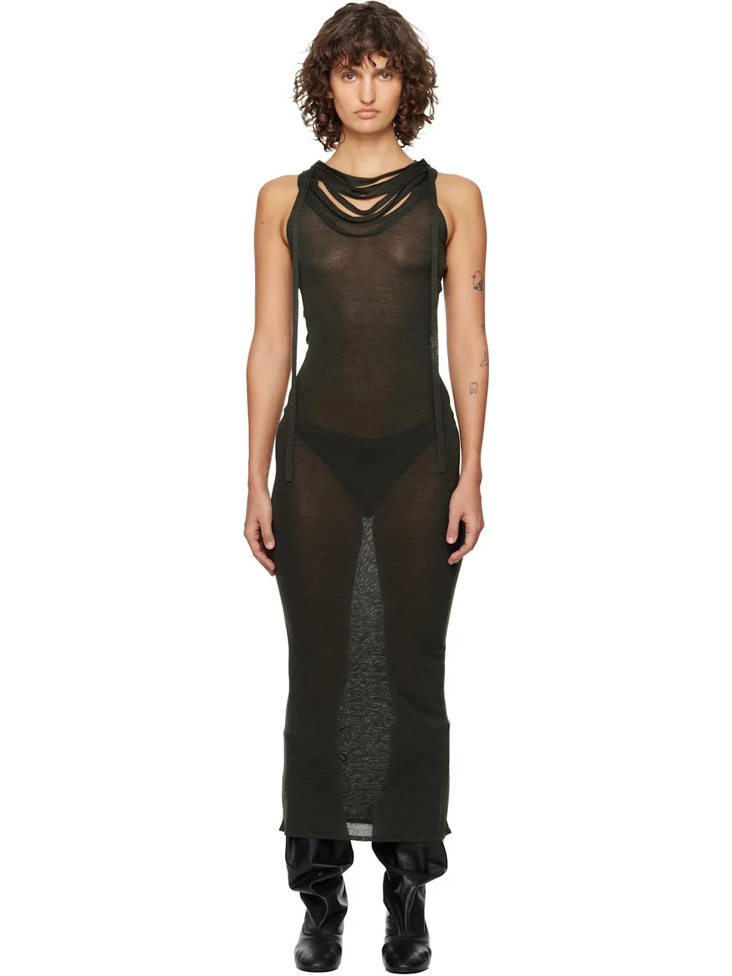 Green Oliveti Maxi Dress - 1