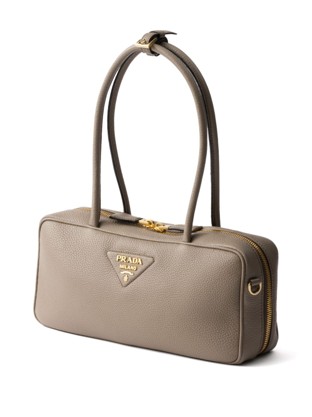 medium leather top-handle bag - 3
