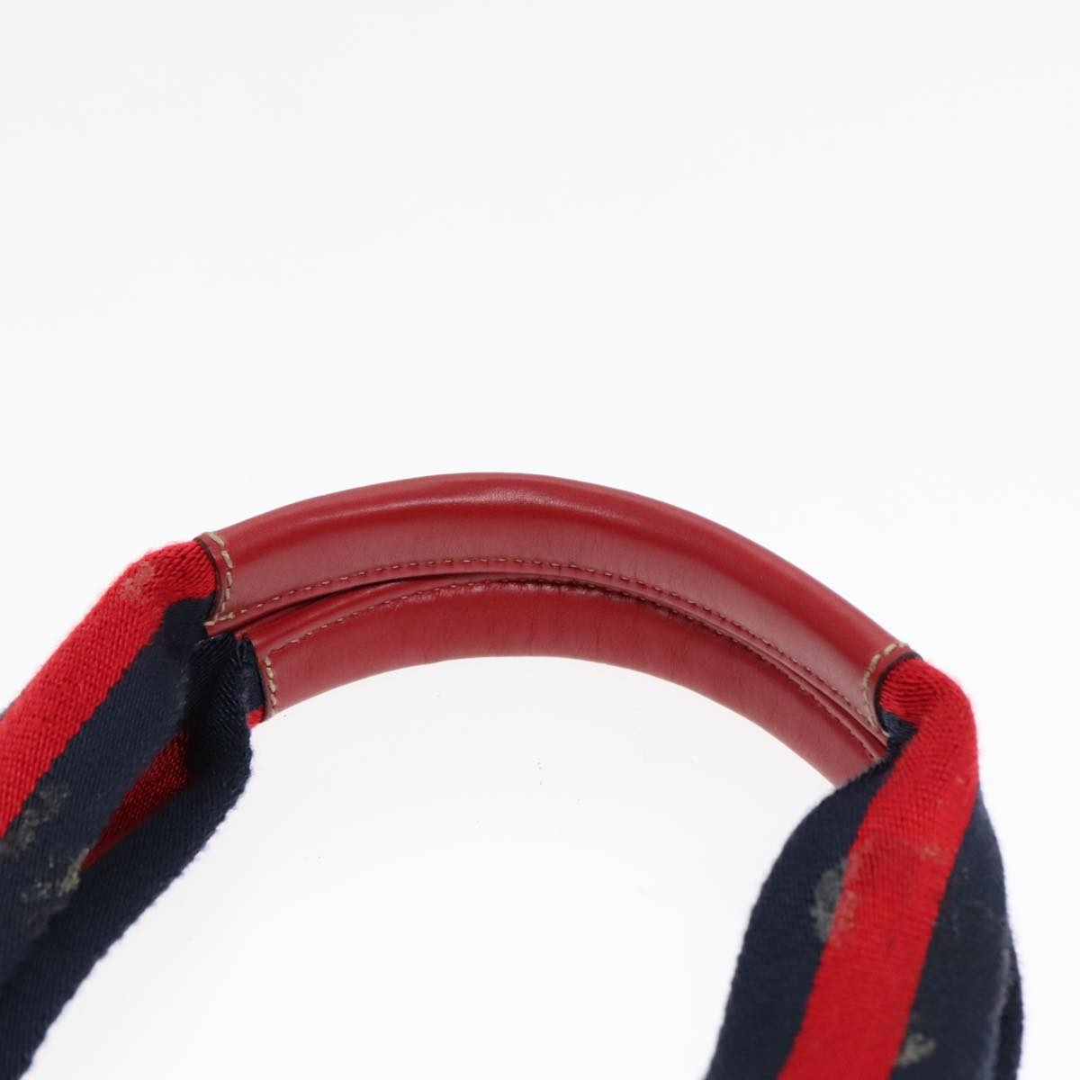 GUCCI GG Crystal Sherry Line Tote Bag Gold Red Navy - 9