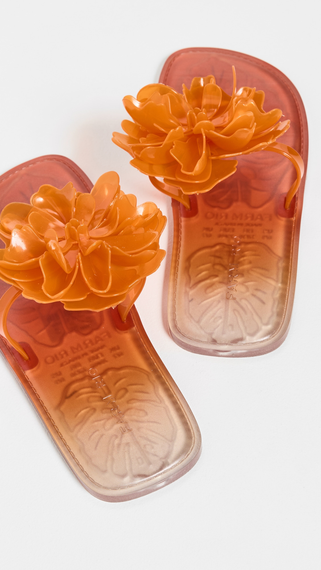 Citrus Flower Jelly Flat Sandals - 3