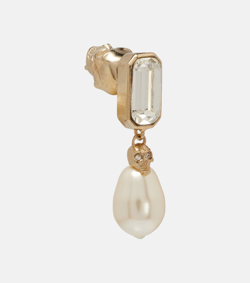 Alexander McQueen Skull embellished drop earrings outlook