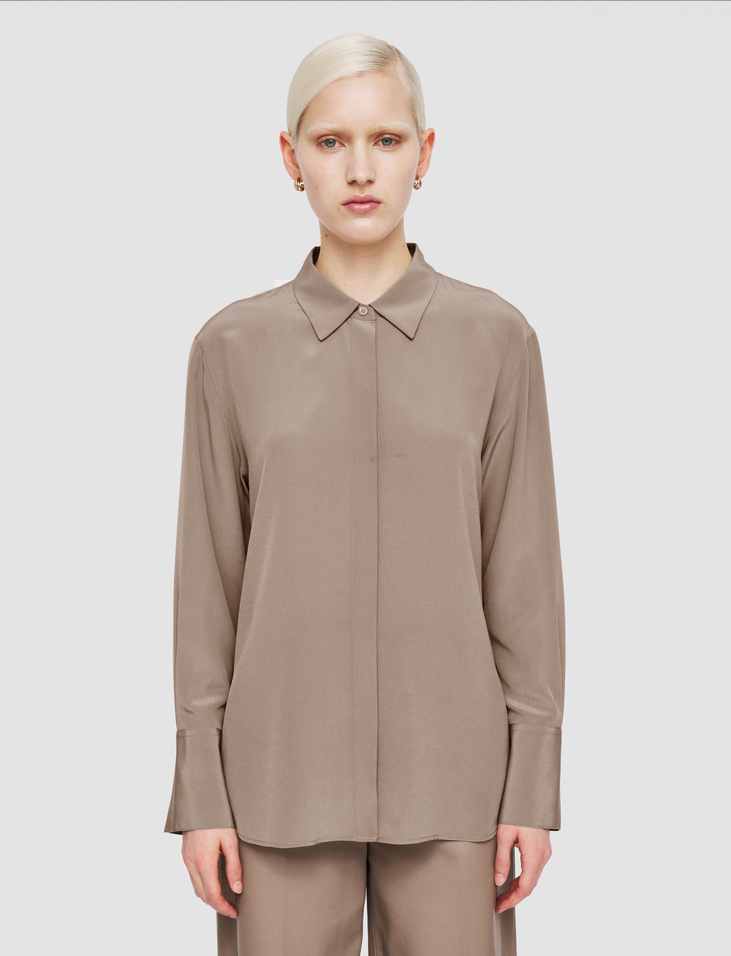 Bold Crepe de Soie Silk Blouse - 3