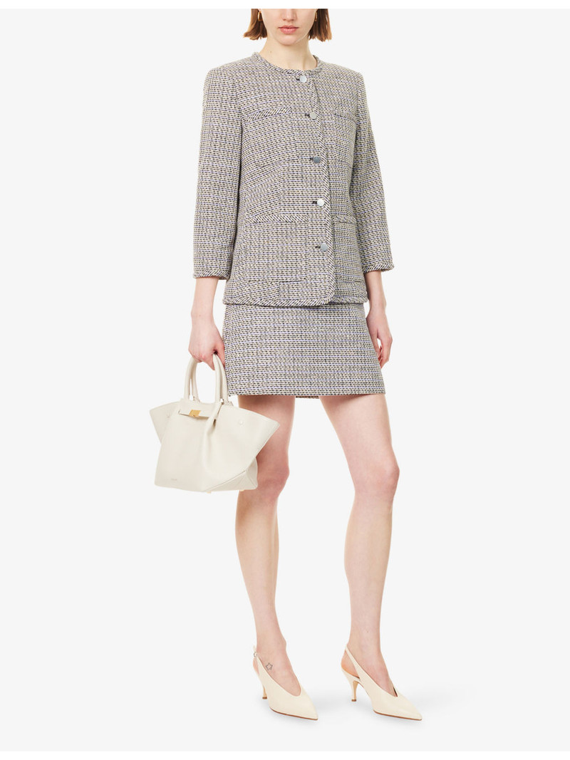 Theory Tweed Cotton-Blend Mini Skirt outlook