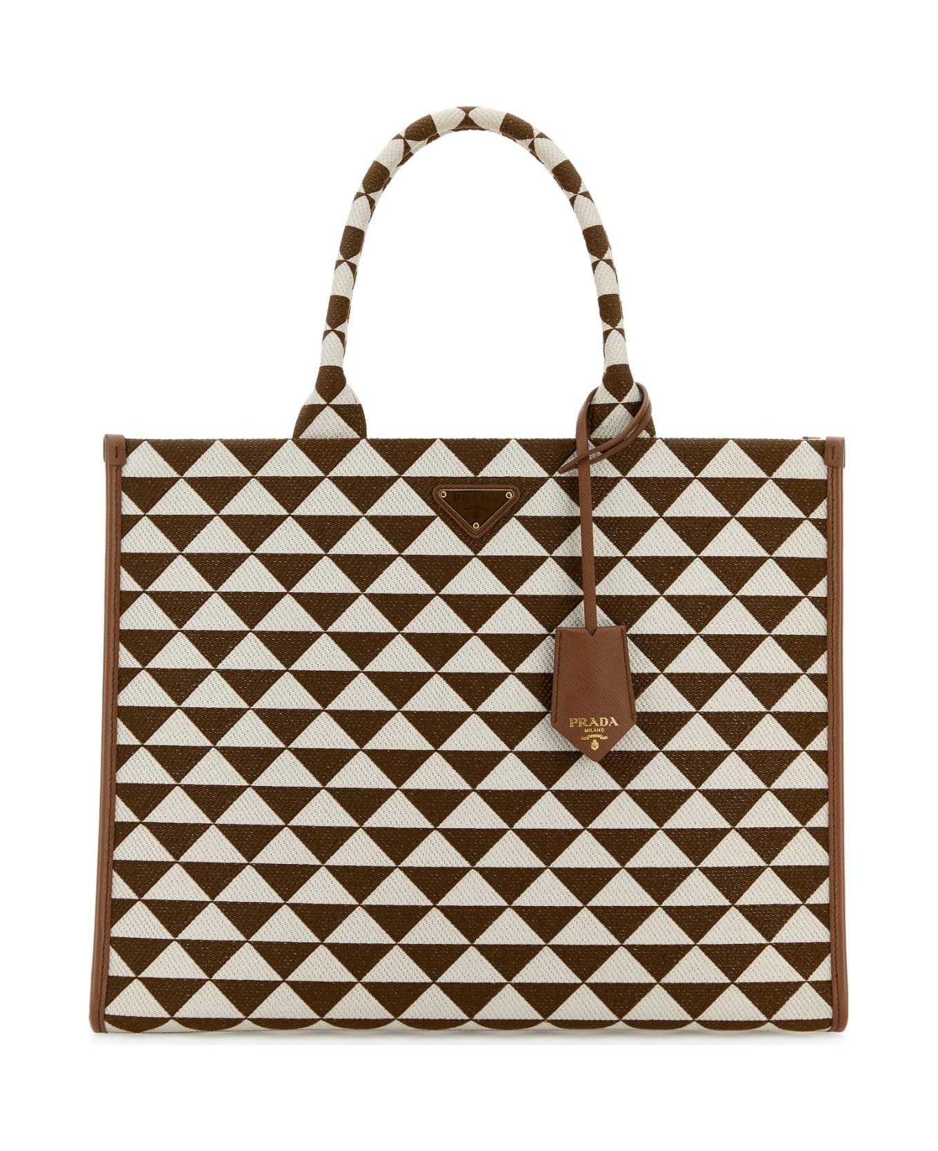 Embroidered Fabric Large Symbole Shopping Bag - 1