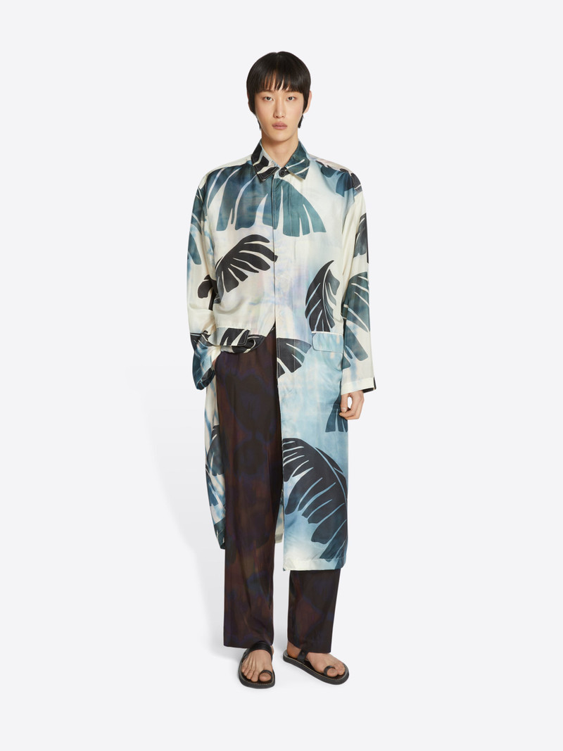 Dries Van Noten PRINTED SILK MAC outlook