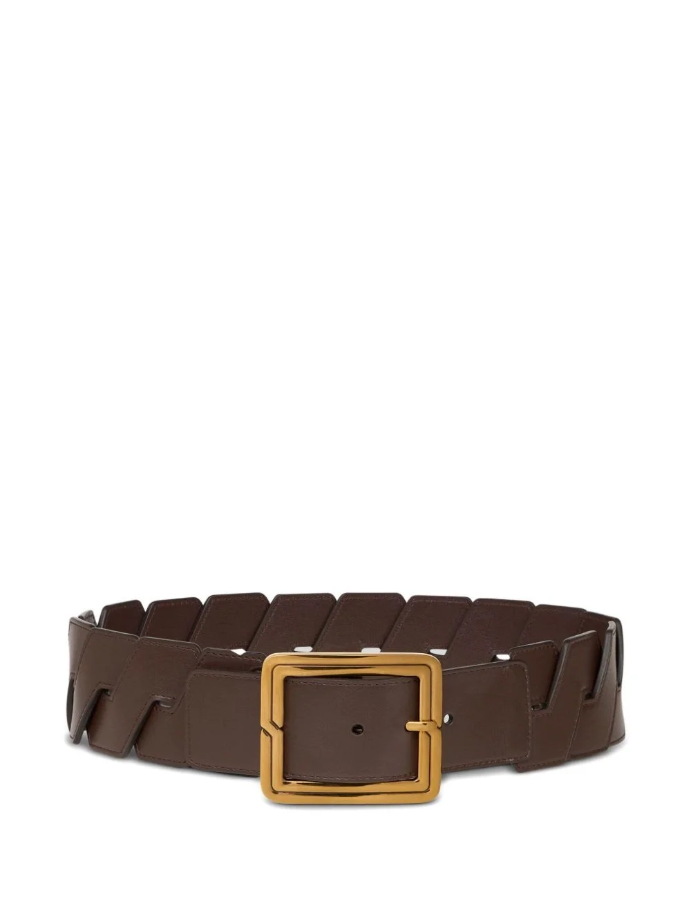 interwoven leather belt - 1