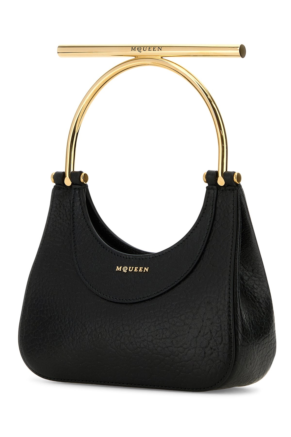 Black leather mini Cross-Bar handbag - 2