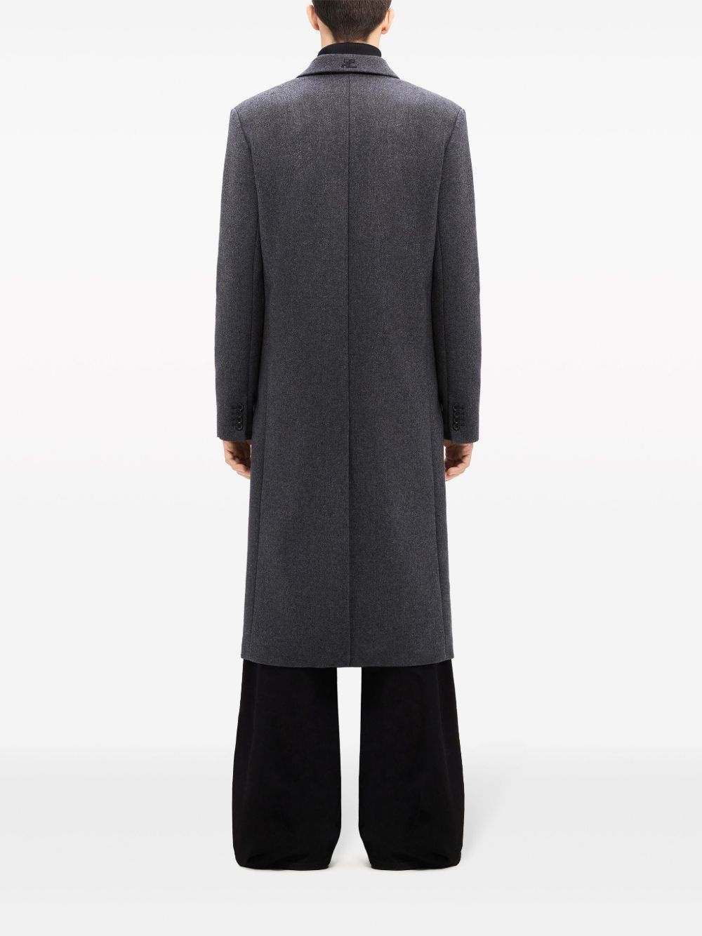 notched-lapels single-breasted coat - 5