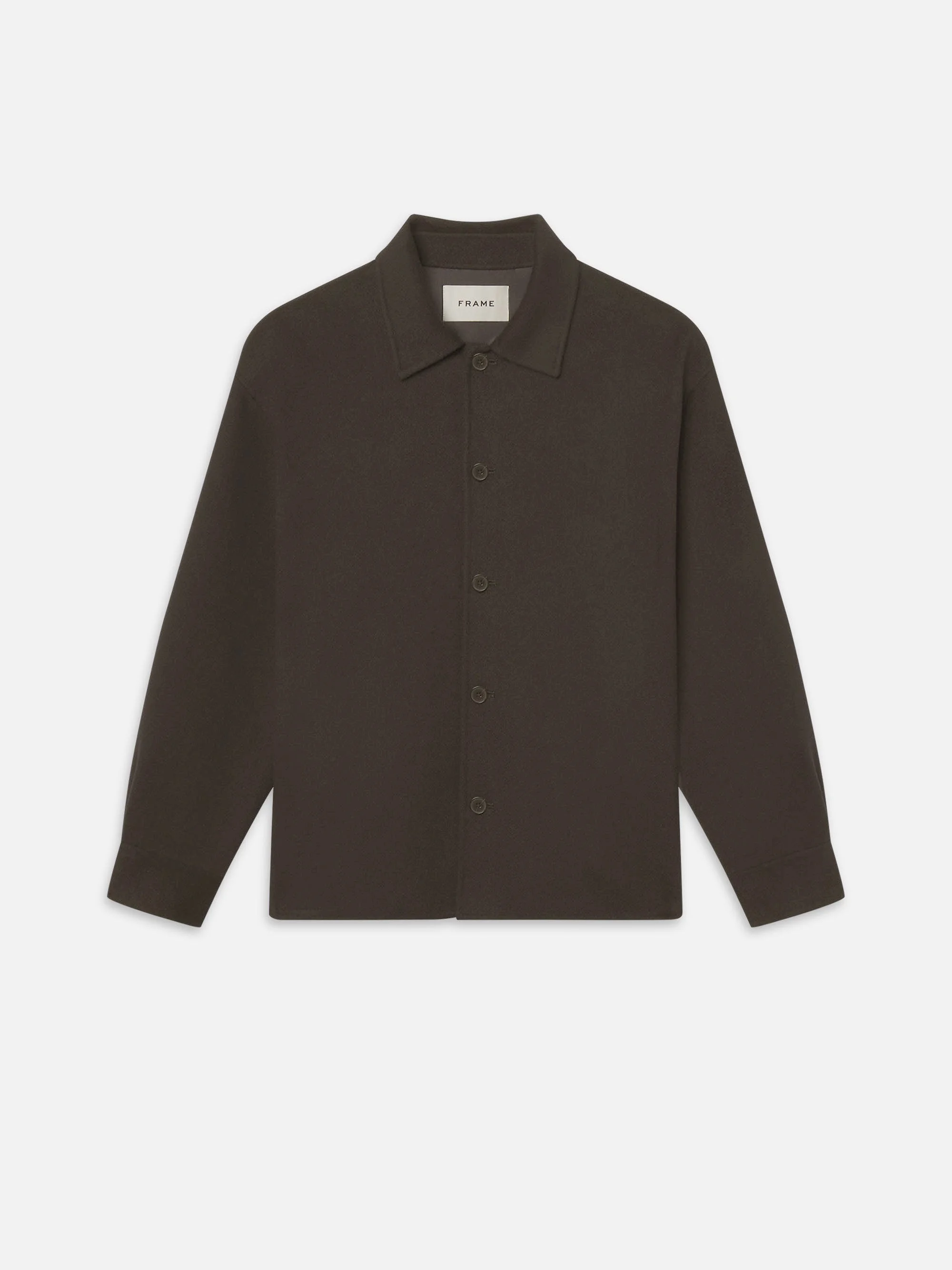 Double Face Shirt Jacket in Mocha - 1