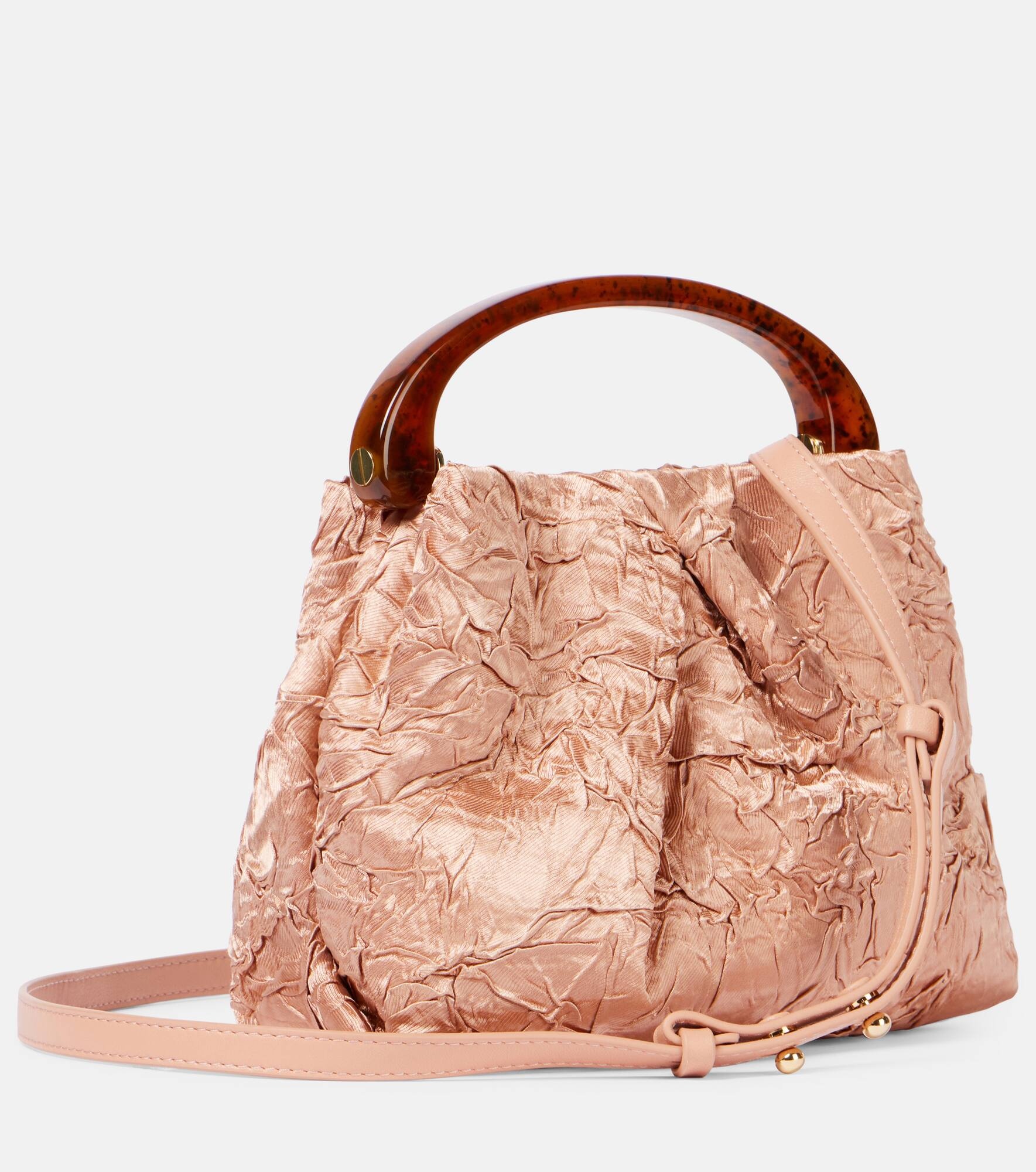 Crisp Mini crushed plissé tote bag - 4