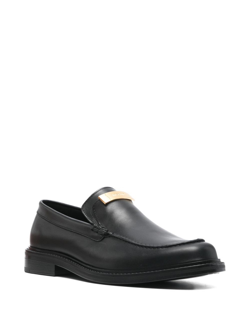 Moschino logo leather loafers outlook