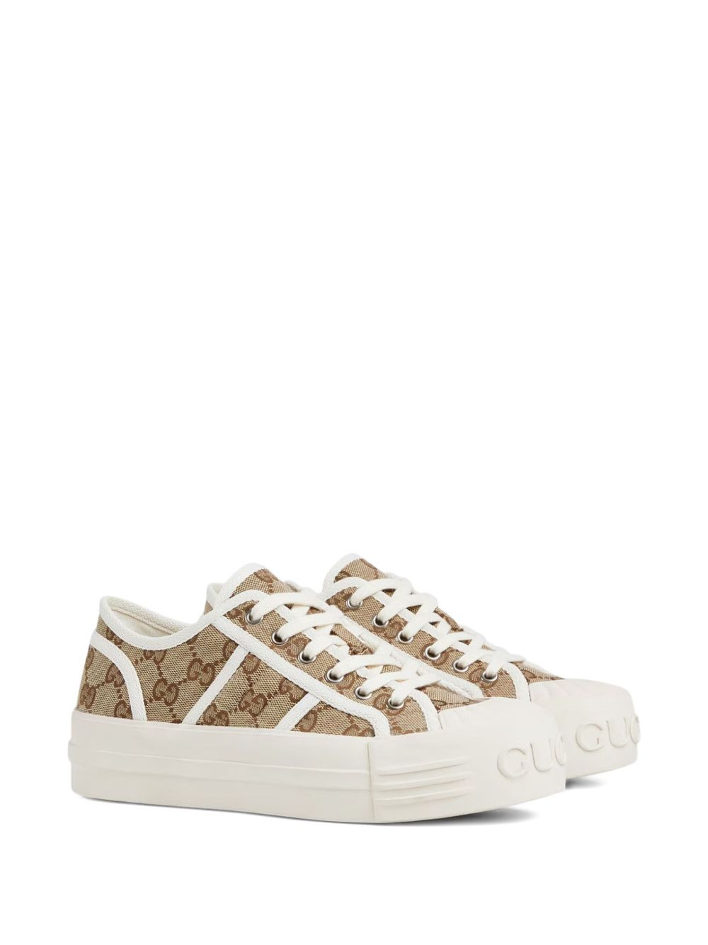 GG monogram lace-up sneakers - 2