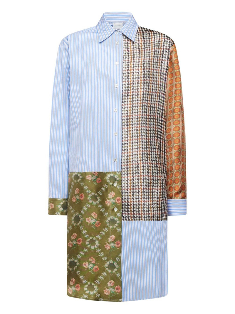patchwork-design shirt 1