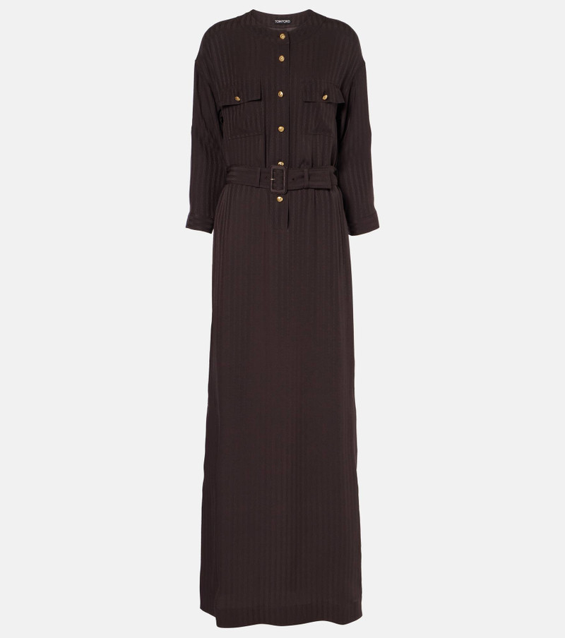 Striped belted shirt dress - 1