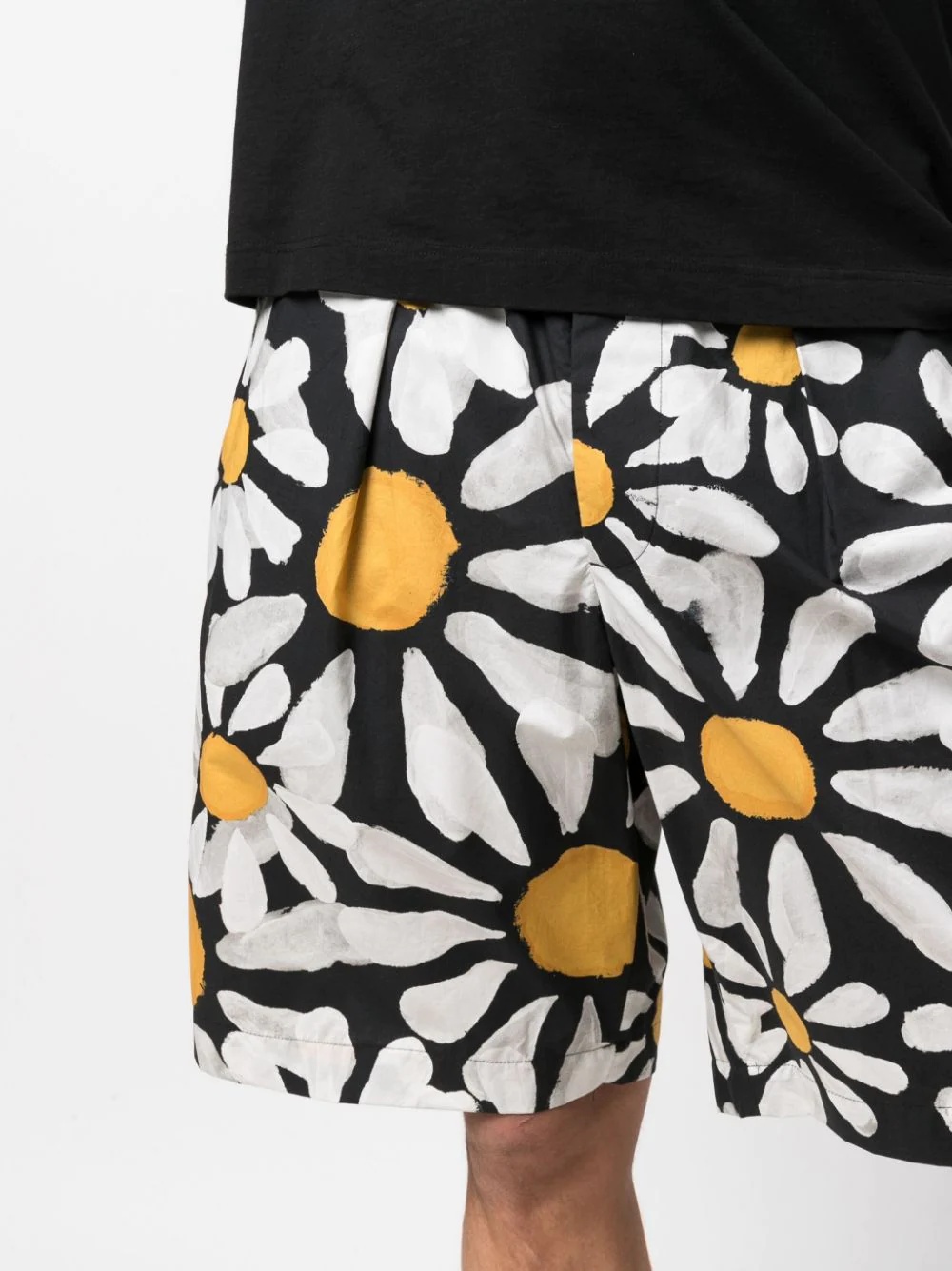 floral-print cotton bermuda shorts - 5