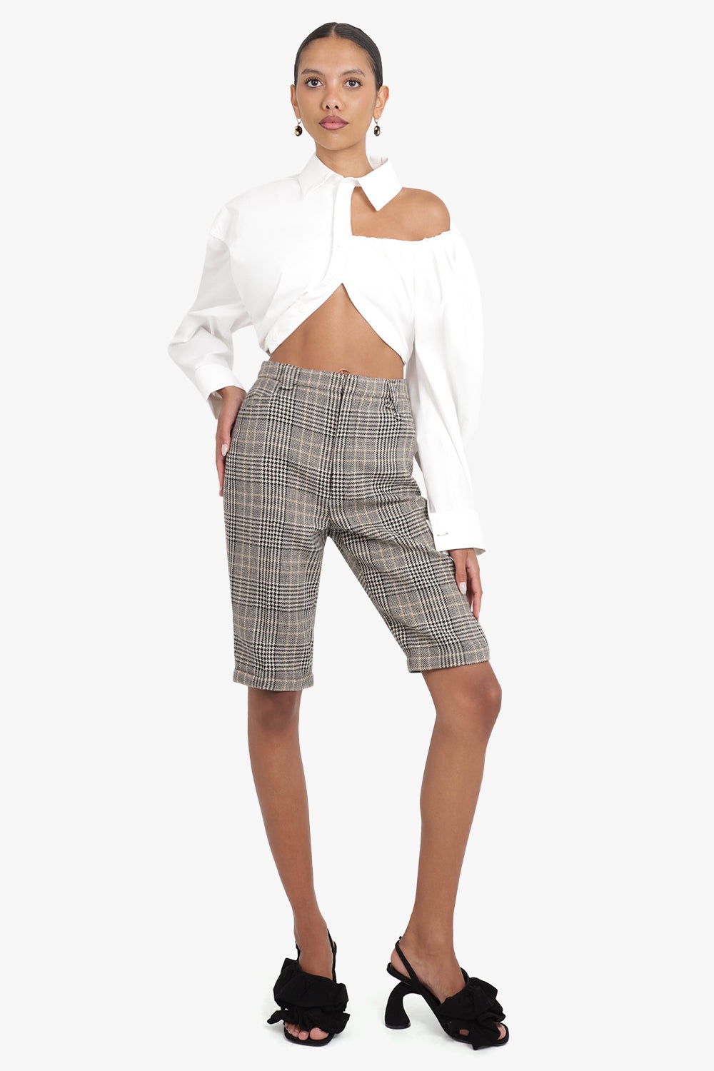 PRINCE OF WALES CHECK SHORT | BEIGE - 2