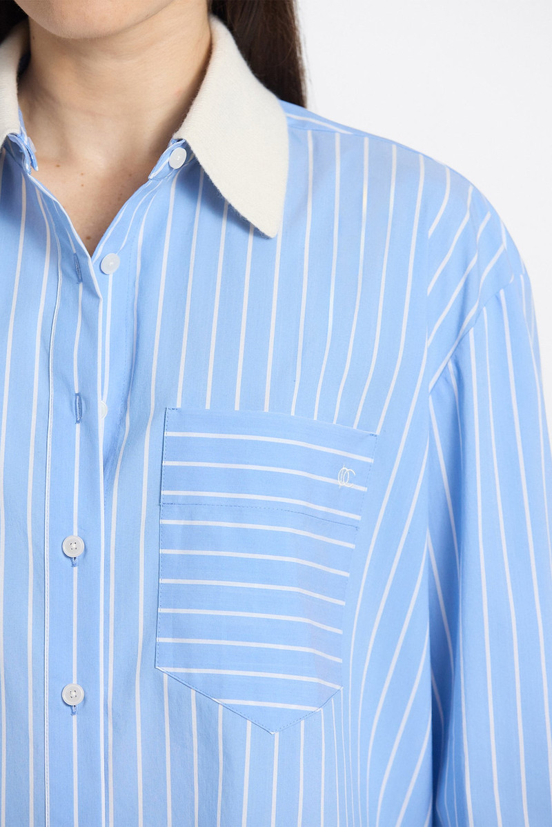 CORAL SHIRT WITH REMOVABLE COLLAR 2
