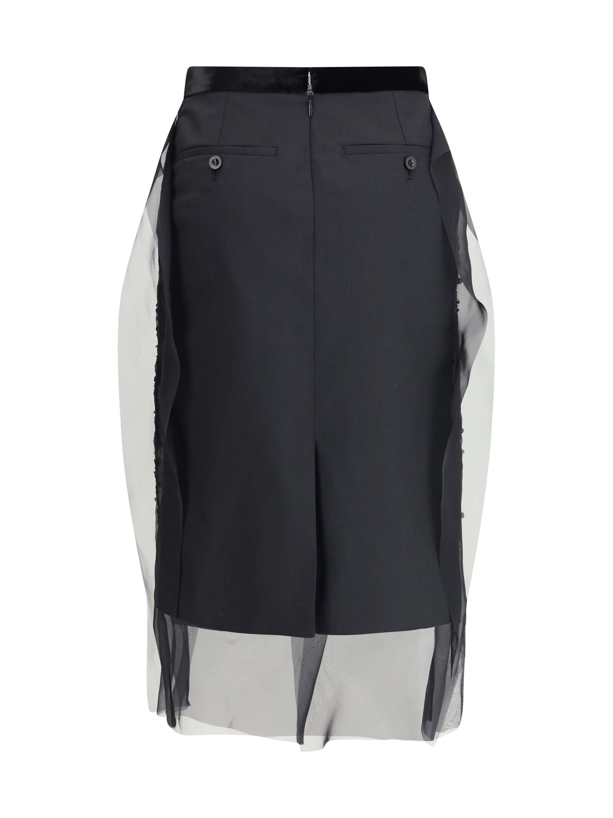 Sacai Women Sequin Embroidery Skirt - 2